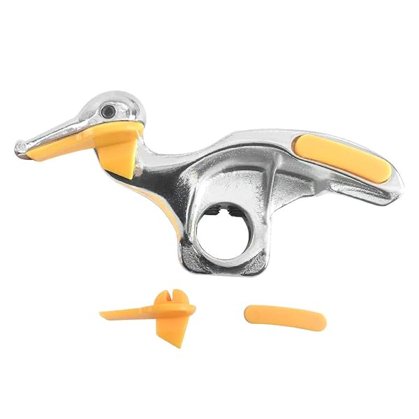 QWORK QWORK Tire Changer Tool with Rim Protectors - Durable Cast Steel Mount Demount Duck Head for Easy Tire Replacement