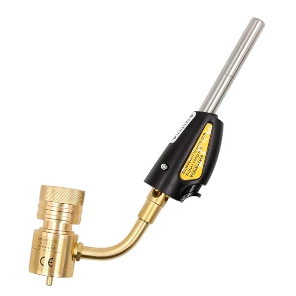 QWORK Torch Tips: Self-Igniting MAP-Pro/LP Gas Swirl Torch for Brazing, Soldering & Plumbing - Image 3