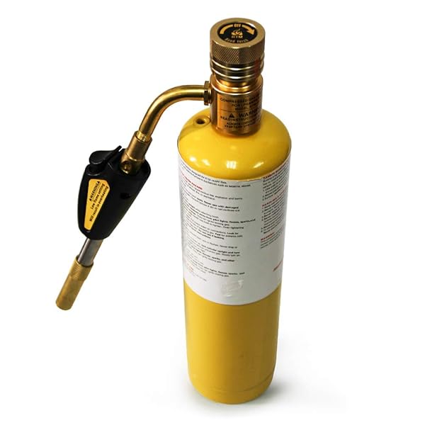 QWORK Torch Tips: Self-Igniting MAP-Pro/LP Gas Swirl Torch for Brazing, Soldering & Plumbing - Image 4
