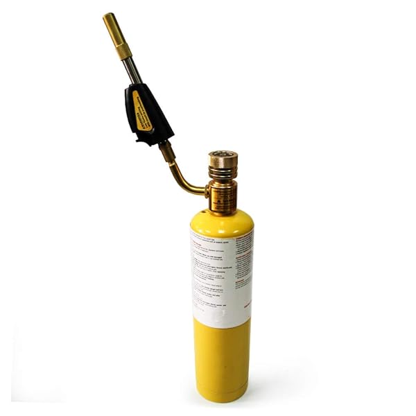 QWORK Torch Tips: Self-Igniting MAP-Pro/LP Gas Swirl Torch for Brazing, Soldering & Plumbing - Image 5