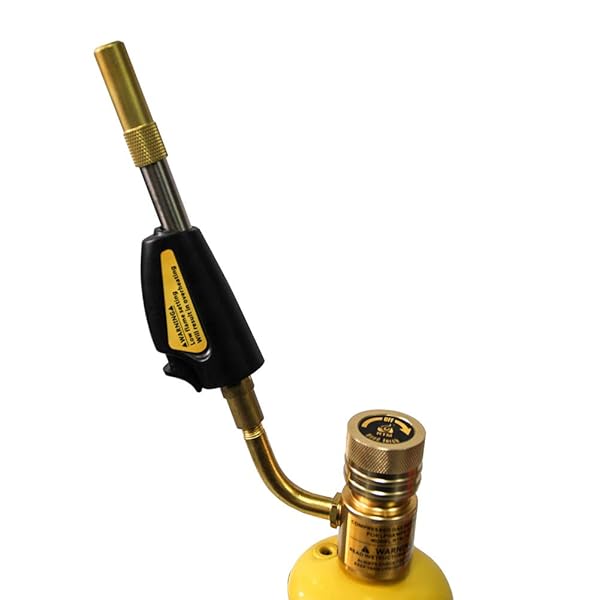 QWORK Torch Tips: Self-Igniting MAP-Pro/LP Gas Swirl Torch for Brazing, Soldering & Plumbing - Image 2