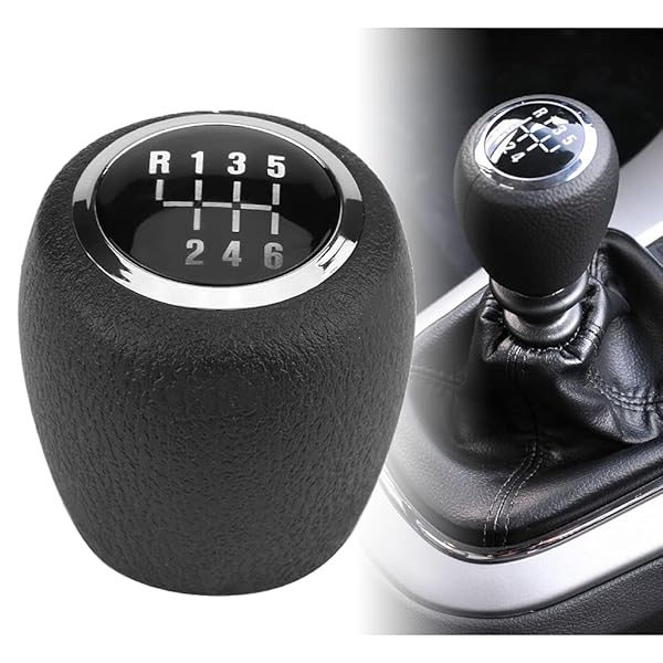 Qiilu Qiilu 6 Speed Car Gear Shift Knob Replacement for Cruze 2008-2012 Ergonomic ABS Plastic Design Exquisite Workmanship Black