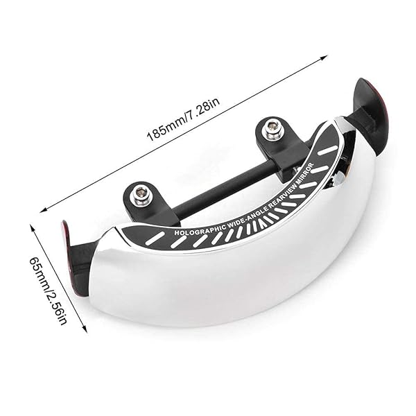Qiilu Motorcycle Rearview Mirror 180 Degree Wide Angle Safety Blind Spot Side Mirror for Cruiser Sport Bike and Scooter - Image 3