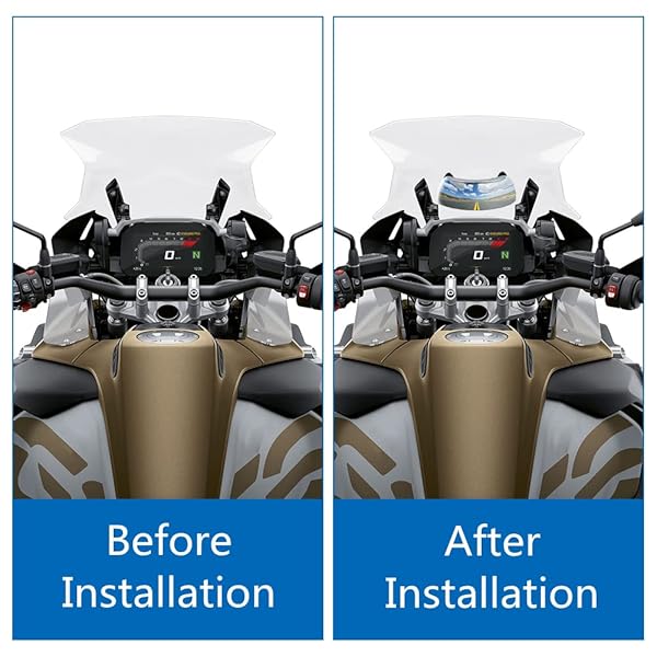 Qiilu Motorcycle Rearview Mirror 180 Degree Wide Angle Safety Blind Spot Side Mirror for Cruiser Sport Bike and Scooter - Image 5