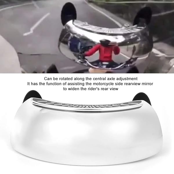 Qiilu Motorcycle Rearview Mirror 180 Degree Wide Angle Safety Blind Spot Side Mirror for Cruiser Sport Bike and Scooter - Image 9