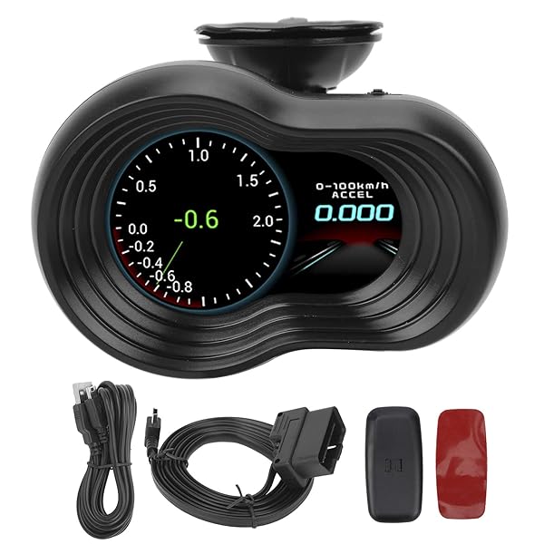 Qiilu Universal Head Up Display OBD2 GPS Auto HUD Monitor Multifunctional Projector for Vehicles Complying with OBD II Standards