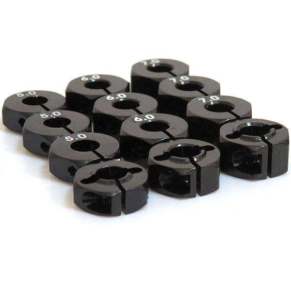 RC Aluminum Wheel Hub Clamp 5mm 6mm 7mm Black for 1/10 RC Car Hex 12mm Wheels Rim - Image 2