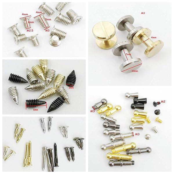 RD GARDEN 66pcs Belt Buckle Repair Screws and Hooks Assorted Kit in Multicolor Brass and Stainless Steel - Image 5
