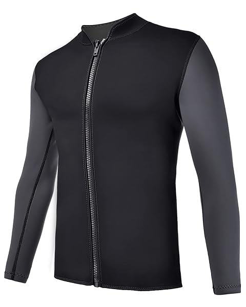 REALON 2mm Neoprene Wetsuit Jacket & 3mm Front Zipper Vest for Men, Women, Kids - Ideal for Diving, Surfing & Water Sports