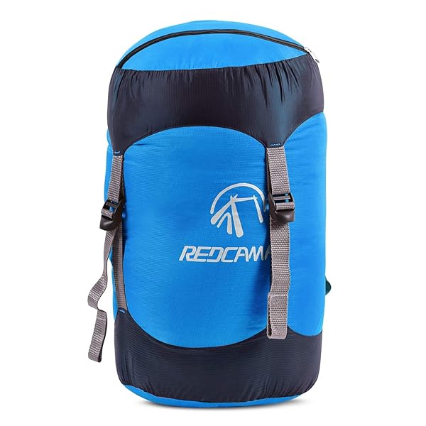 REDCAMP REDCAMP Lightweight Nylon Compression Stuff Sack for Sleeping Bags Ideal for Backpacking Hiking and Camping Blue M
