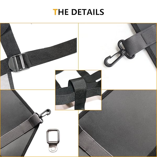 RERPRO Ford Bronco Pet Safety Barrier Divider Trunk Cargo Net 2021 2025 for Small Medium Large Dogs Driving Safely - Image 7