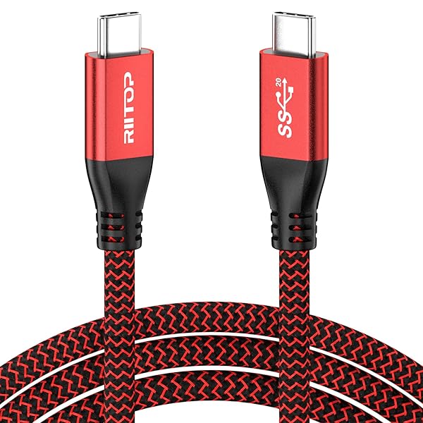 RIITOP 5FT USB C to C Cable 100W 20Gbps USB 3.2 Type-C Gen 2x2 Fast Charge 4K Video Braided Cord for MacBook Pro and USB-C Devices - Image 9