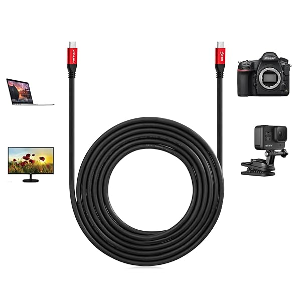 RIITOP 4.5m USB C to C Cable 10Gbps 20V 5A Fast Charging Video Cord USB 3.1 Type-C Gen 2 Long Cable - Image 9