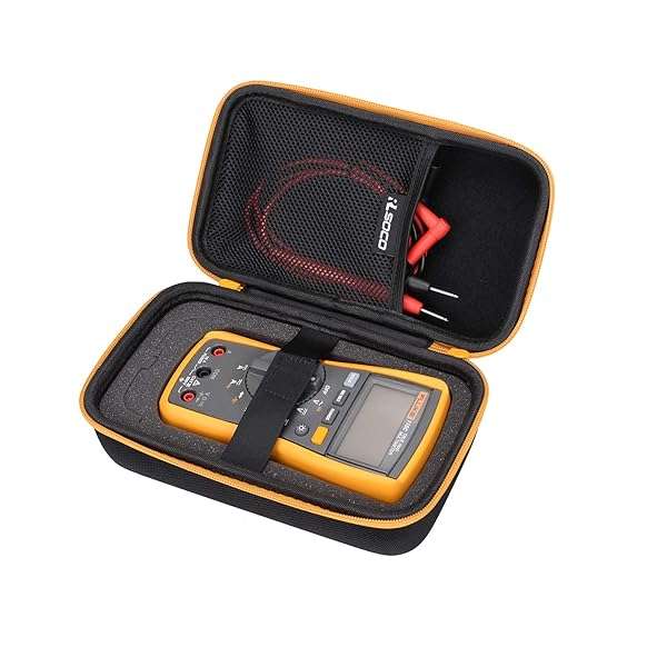 RLSOCO Carrying Case for Fluke Multimeters 117/115/116/114/113/177/178/179/233 & DIY Foam - Durable Yellow Zip