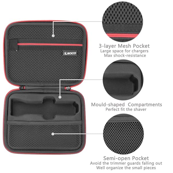 RLSOCO Hard Case for Wahl Clipper and Beard Trimmer Stainless Steel Lithium Ion Plus 9818 and 2.0 Slate for Men - Image 4