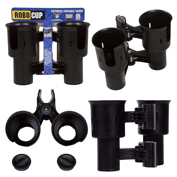 ROBOCUP ROBOCUP Black: Best Updated Cup Holder for Drinks, Fishing Rods, Golf Carts & More!