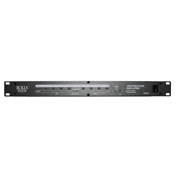 ROLLS RA63b Eight Channel Audio Distribution Amplifier - Rack Mountable & High-Quality Sound