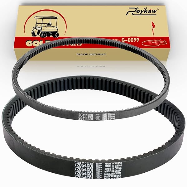 ROYKAW EZGO TXT Gas Drive Belt and Starter Belts Kit for EZGO Golf Carts 1994-2013 OEM 72054G01 72024G01 72025G01 26414G01