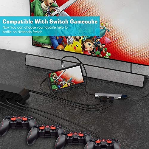 RREAKA 4-in-1 Switch Dock for Nintendo Switch OLED - 4K HDMI, USB 3.0, Type C Charging, Portable Travel Docking Station - Image 6