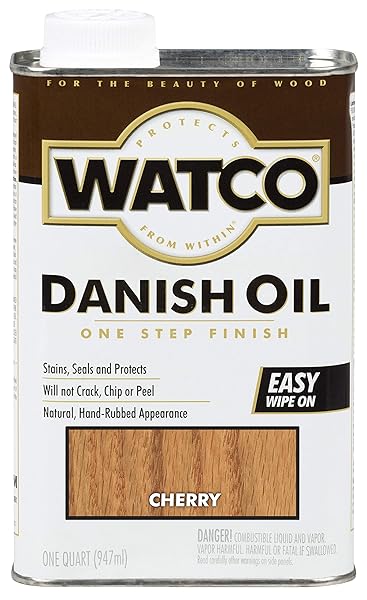 RUST-OLEUM Watco Danish Oil Finish Quart - Cherry Wood, 2 lbs | Premium Wood Care
