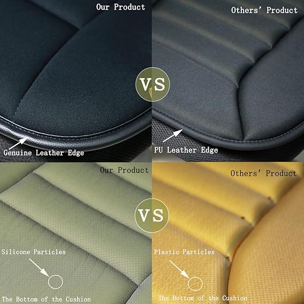 RaoRanDang Memory Foam Car Seat Cushion Pad for Comfortable Driving and Office Use Durable Gray Seat Cushion - Image 6