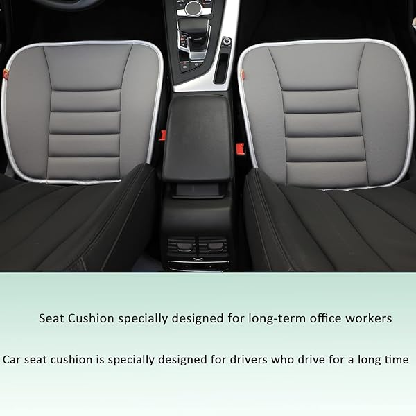 RaoRanDang Memory Foam Car Seat Cushion Pad for Comfortable Driving and Office Use Durable Gray Seat Cushion - Image 7