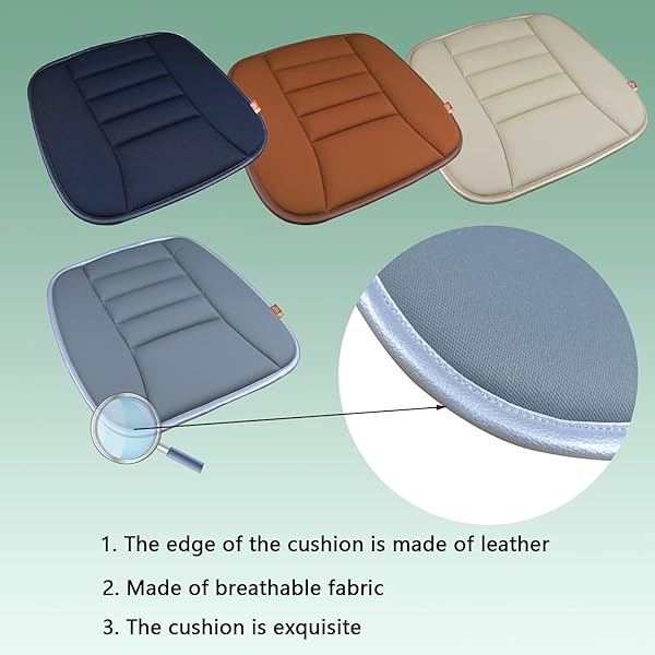 RaoRanDang Memory Foam Car Seat Cushion Pad for Comfortable Driving and Office Use Durable Gray Seat Cushion - Image 10