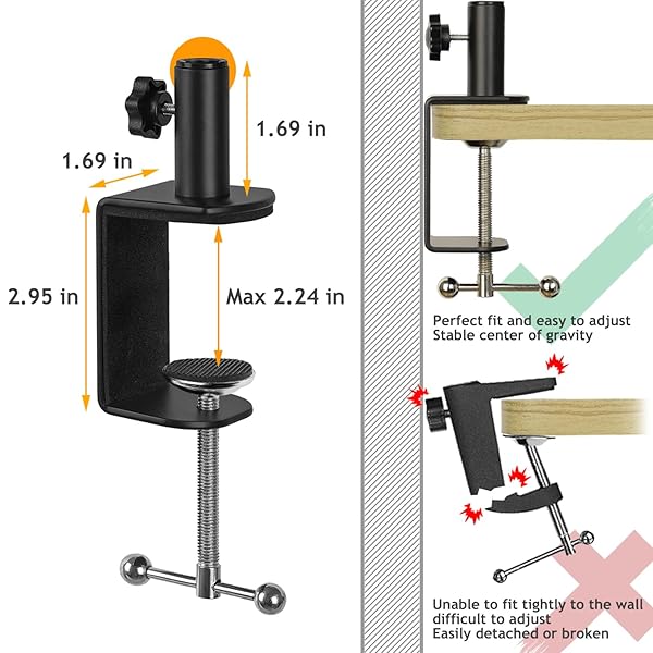 Razer Seiren Mini Mic Stand: Scissor Boom Arm with Pop Filter & Heavy Duty Clamp for Streaming - Image 6