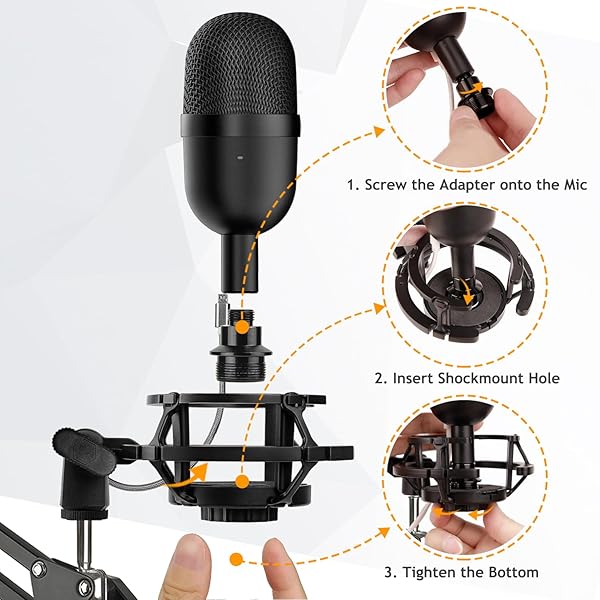 Razer Seiren Mini Mic Stand: Scissor Boom Arm with Pop Filter & Heavy Duty Clamp for Streaming - Image 7