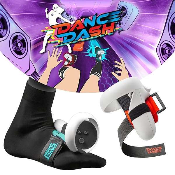 Rebuff Reality Trackstraps for Meta Quest: Ultimate VR Dance Dash Accessory for Quest 3, 2, Pro & Rift S