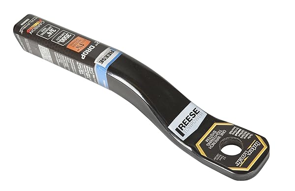 "Reese Towpower 7068000 Carbon Forged 2" Drop Black Interlock Ball Mount - Durable Towing Solution"