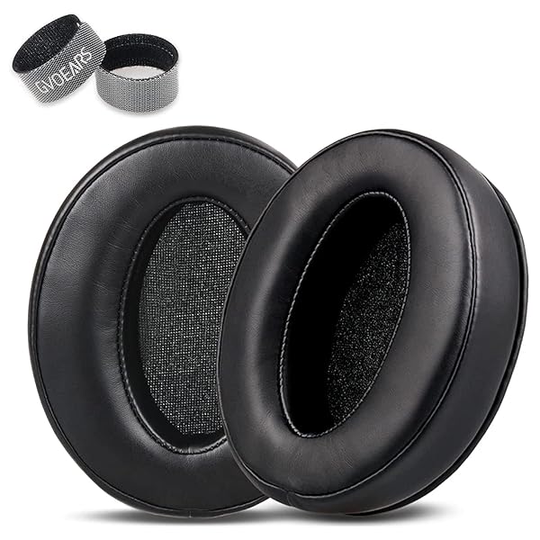 Replacement Ear Pads Cushions for Sennheiser HD4.50BT HD4.50BTNC HD4.40BT HD400S HD350BT Durable Leather Comfortable Sponge Black