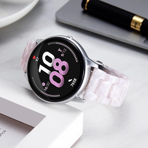 Resin Watch Bands Replacement Straps for Men and Women in Pearl White Quick Release Lightweight Fashionable Skin-Friendly 18 20 22mm - Image 2