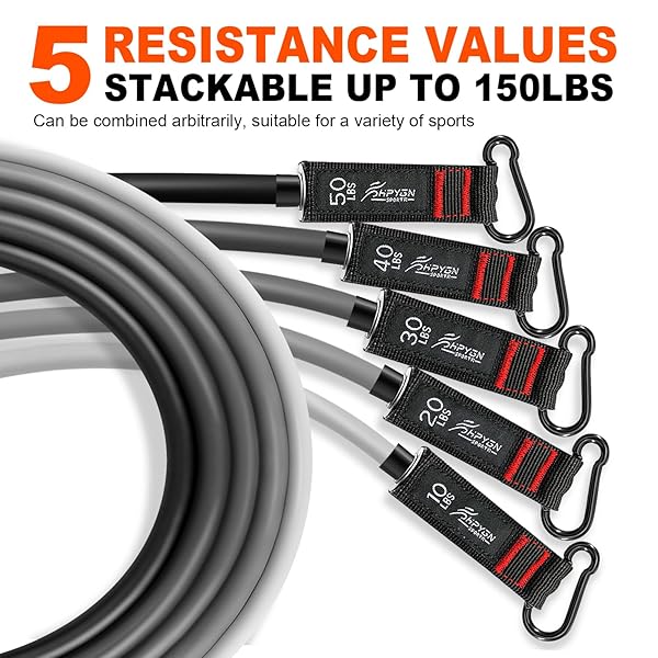 Ultimate Resistance Bands Set: Exercise Bands with Handles, Door Anchor & Ankle Straps for Home Workouts & Physical Therapy - Image 5