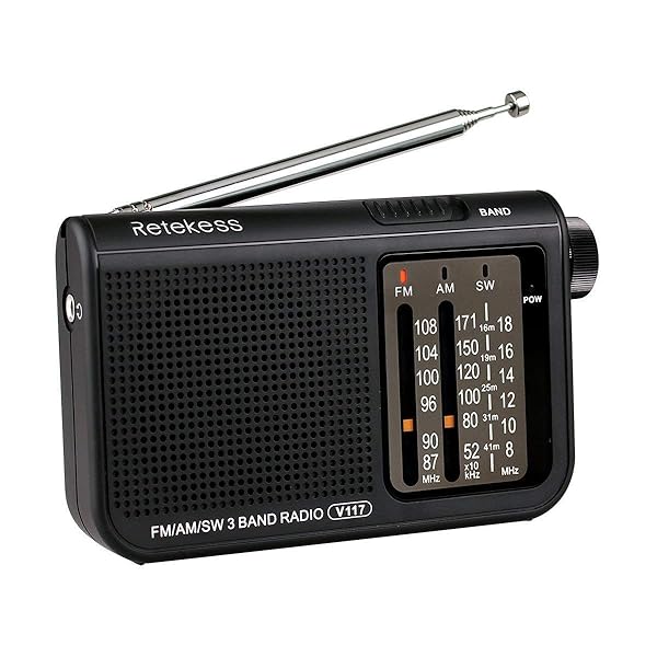 Retekess V117 Portable AM FM Shortwave Radio with Clear Dial and Best Reception for Seniors Black - Image 11