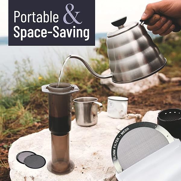 Reusable Filter Set by Slimm Filter 3 Piece Stainless Steel Metal Mesh Fine Ultra-Fine for AeroPress Coffee and Espresso Maker - Image 4