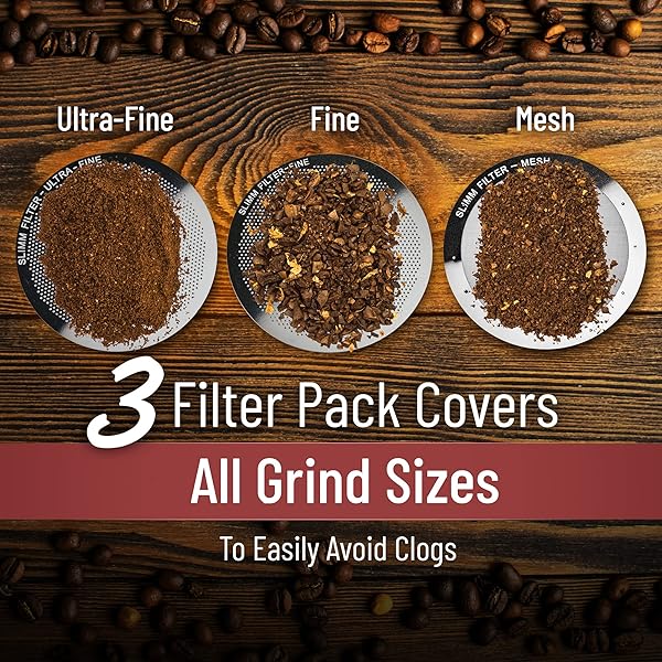 Reusable Filter Set by Slimm Filter 3 Piece Stainless Steel Metal Mesh Fine Ultra-Fine for AeroPress Coffee and Espresso Maker - Image 7