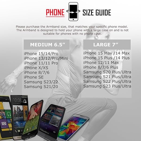 RevereSport Waterproof Running Armband for iPhone & Samsung - Fits Otterbox & Lifeproof Cases - Perfect Sports Phone Holder - Image 7