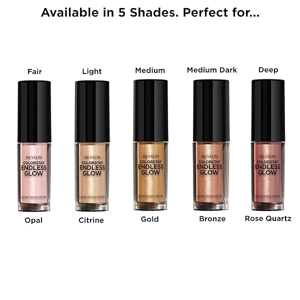 Revlon Colorstay Endless Glow Liquid Highlighter in Gold - 0.3 oz for Radiant Skin - Image 8