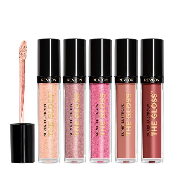 Revlon Super Lustrous Lip Gloss Gift Set: 5 Non-Sticky High Shine Colors in Cream & Pearl Finishes - Image 10