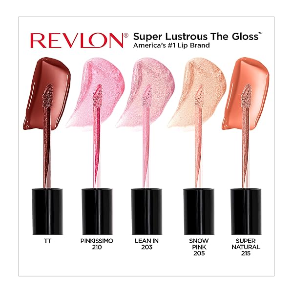 Revlon Super Lustrous Lip Gloss Gift Set: 5 Non-Sticky High Shine Colors in Cream & Pearl Finishes - Image 11
