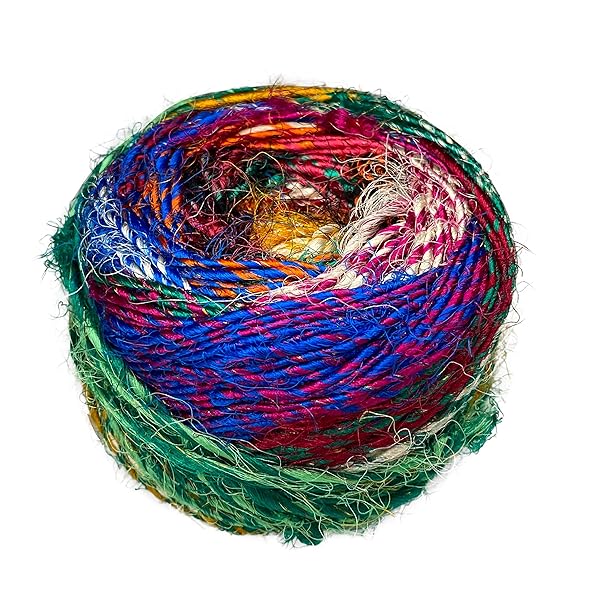 Revolution Fibers Recycled Sari Silk Yarn - Multi-Color Handspun Silk for Knitting, Weaving & Crocheting (2-Pack, 100g Each) - Image 10
