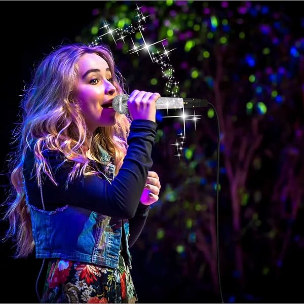 RhymKawa Crystal AB Mixing Colored Mic Handle Sleeve for Wired Microphone SM58LC, Beta 58at, Rhinestones Shining on Tours and TV Shows (Mic Not - Image 7