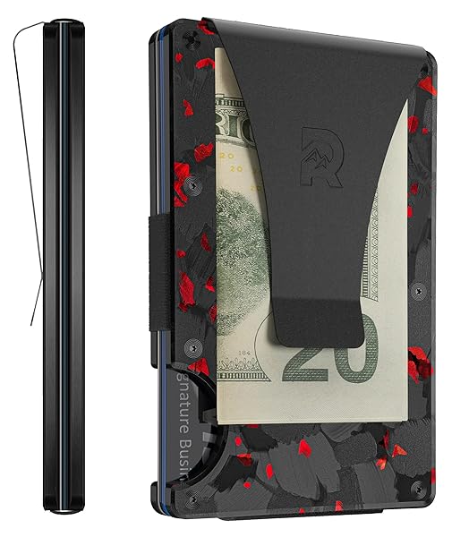 Ridge Wallets for Men Slim Minimalist Front Pocket RFID Card Holder Wallet Forged Ember - Image 3