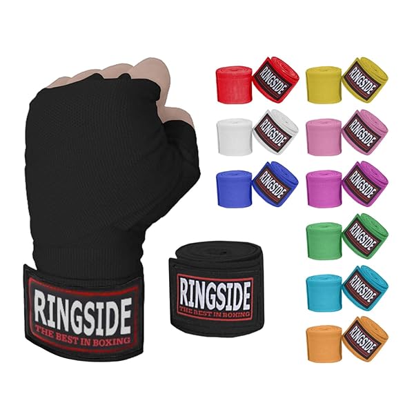 Ringside Mexican Style Boxing Hand Wraps - Durable Black Pair for Ultimate Protection