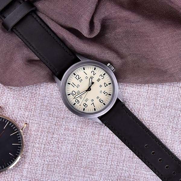 Ritche 23mm Vintage Leather Watch Bands - Perfect Valentine's & Christmas Gifts for Him or Her - Image 4