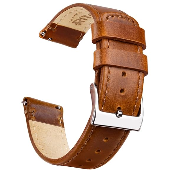 Ritche Christmas Gift 20mm Classic Genuine Leather Watch Band Quick Release Vintage Strap for Omega Swatch Moonswatch Men Women