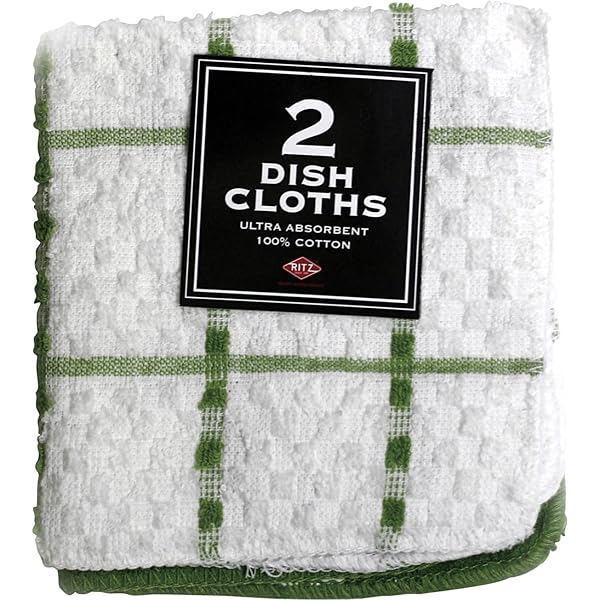 Ritz 100% Cotton Cactus Dish Cloths - 2 Pack | Durable & Stylish Kitchen Essentials