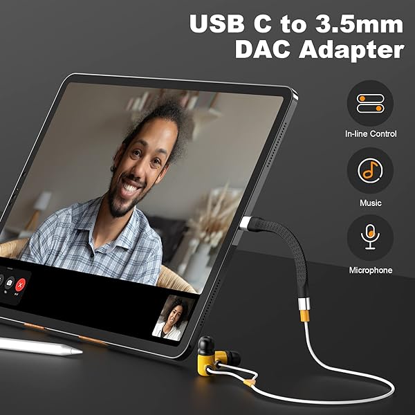 Rixmie USB C to 3.5mm Female Adapter, Type C to Headphone Aux Jack Dongle 24bit 96kHz HiFi DAC, Compatible with Samsung Galaxy S23 S23+ S23 Ultra, - Image 3