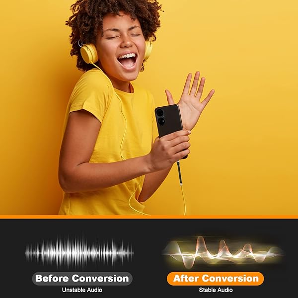 Rixmie USB C to 3.5mm Female Adapter, Type C to Headphone Aux Jack Dongle 24bit 96kHz HiFi DAC, Compatible with Samsung Galaxy S23 S23+ S23 Ultra, - Image 4